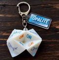 Opalite Crystal Keychain | Glow Stone Charm Aesthetic Keyring for Bags & Keys