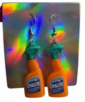 Opalite Bottle Earrings & Keychain Set | Funny Cleaning Spray Charm, Aesthetic Bag Accessory Gift