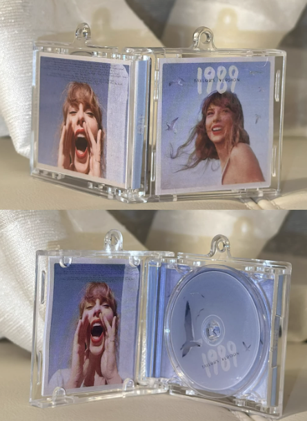 NFC Music Keychain – Custom Spotify Album Song Keychain, Tap to Play, Gift for Swifties